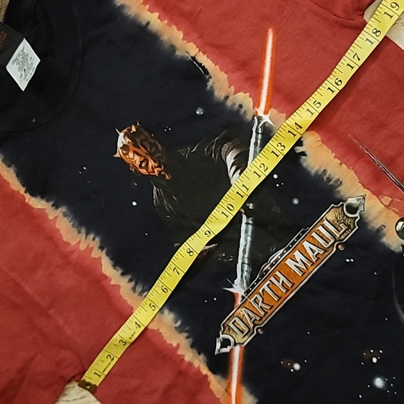 ☕️Vintage Darth Maul Deadstock Star Wars Giant tie dye Tshirt S - Picture 6 of 7